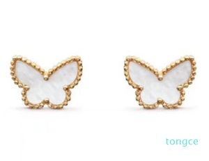 Designer ketting armband oorbellen luxe sieraden vlinder kettingen voor vrouwen witte schaal rosé goud hanger bruiloft cadeau roestvrijstalen groothandel voor wederverkoop