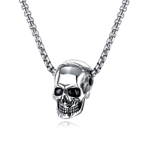 Collier de créateur ras du cou de luxe en forme de cœur, chaîne en or, chaînes à maillons cubains pour femmes et hommes, tête de crâne, collier en acier titane, pendentif Hip Hop, bijoux cadeau de fête