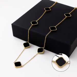 Designer ketting klaver kettingontwerper voor vrouw 18K vergulde zilveren hanger choker bloem ketting damesjuwelen voor vriendin kerstcadeau