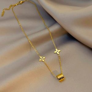 designer ketting designer sieraden klaver ketting roestvrij staal mode claviculaire ketting choker 18k gouden hanger ketting voor huwelijkscadeau