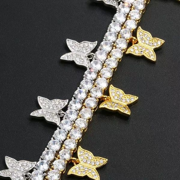 collier de créateur bijoux de créateur colliers collier ras du cou bijoux pour femmes 7 papillon plein diamant pierre de zirconium naturel bijoux de luxe