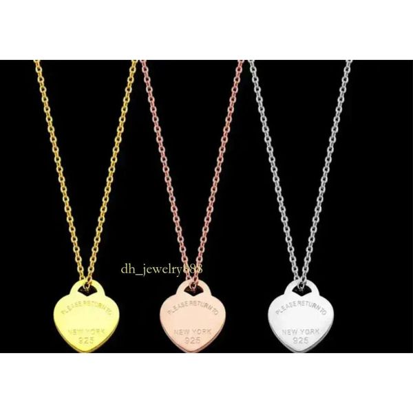 Collar de diseñador Collar F Collar de oro Collar de oído Joyería de lujo Collar de diseñador Oro rosa Día de San Valentín Gif Joyería Wihbox