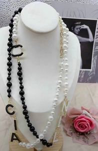 Designer ketting voor vrouwen trui ketting merk diamanten parel hanger kettingen choker luxe sieraden accessoires cadeau