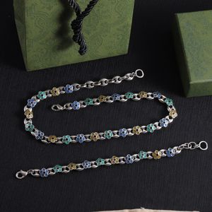 Designer ketting G sieraden mode geschenk kleurrijke diamant bloem ketting