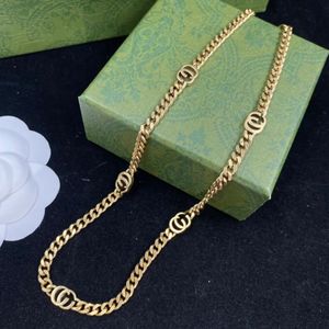 Designer ketting gouden ketting voor mannen en vrouwen Fijne stalen sieraden Designer luxe briefkettingen Titaniumstaal