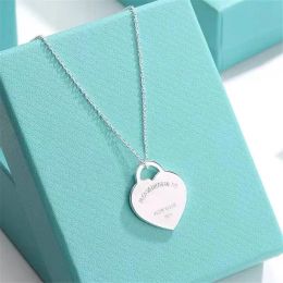 designer ketting gouden ketting hart ketting luxe sieraden designer ketting Rose Gold Valentijnsdag cadeau sieraden met doos snelle meisjes Gift