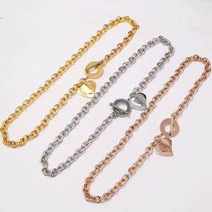 Designer ketting hart hanger kettingen designer sieraden sleutel kettingen voor vrouwen goud/zilver/rose met volledig merkpakket als bruiloft Valentijnsdagcadeau