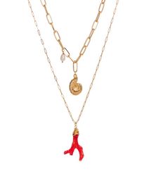 collier de créateur bijoux 17 styles colliers multicouches femmes tour de cou avec coquille perle pendentif étoile de mer plaqué or séries de mer 3209138