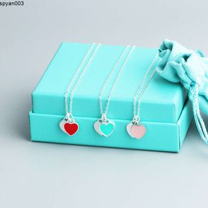 Designer ketting sieraden kettingen Tiffenylie en Co dubbele hart hanger voor vrouwen Choker7kqo.