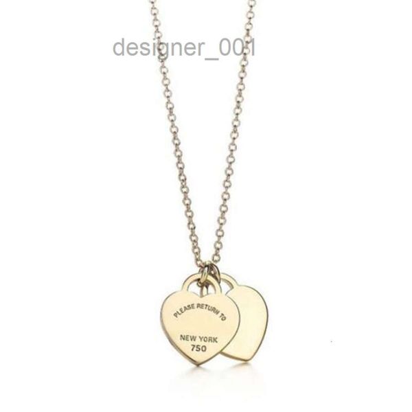 Collier de créateur Love 18k Gold Luxury Bijoux Double Valentin Motherday Gift Box Box Wholesale 36dp