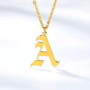 Designer Ketting Luxe Sieraden A-Z Letter Initial voor Vrouwen Mannen Rose Goud Zilver Kleur Roestvrijstalen Ketting Mannelijke Vrouwelijke Hanger