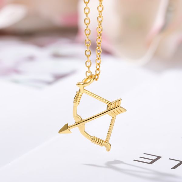 Collier de créateurs Bijoux de luxe Bow Arrow pour femmes hommes en acier inoxydable Collier de Cupidon Pendentif 2021 Cadeaux de bijoux de mode pour l'année