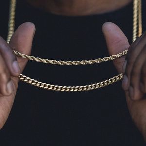 Collier de créateur Bijoux de luxe DZ Hip Hop Chaîne de rappeur Largeur 3mm-5mm 20 