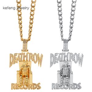 Designer ketting luxe sieraden records singer rapper hanger goud zilver kleur ketting bling hiphop zirkonia voor mannen vrouwen vrienden