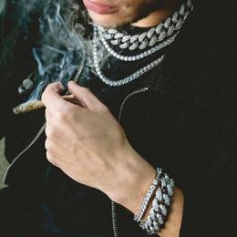 Collier de créateur pour hommes accessoires de rap hip hop hiphop chaîne cubaine diamant complète avec collier en diamant complet accessoires de hip hop