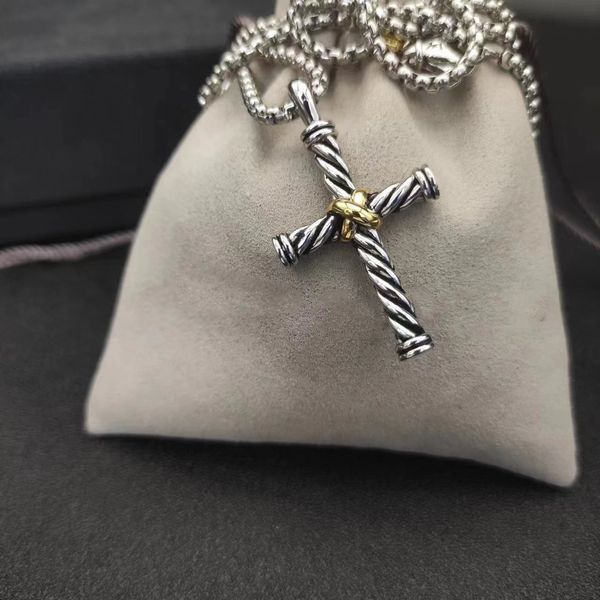 Collier de créateur Collier Homme Jewlery Silver Retro Cross Fashion Jewellery Chains For Men Pendant Colliers Birthday Women Boys Farty Christmas Cadeaux