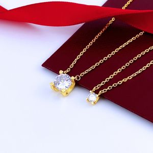 designer ketting moissanite hanger kettingen sterling zilveren sieraden 18K stijgen goud zilver luxe ketting mode-sieraden voor verjaardagsfeestje cadeau gratis verzending
