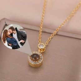 Collier de créateur nouveau personnalisé Po pendentif collier Valentine bijoux cadeau d'anniversaire Y23268q