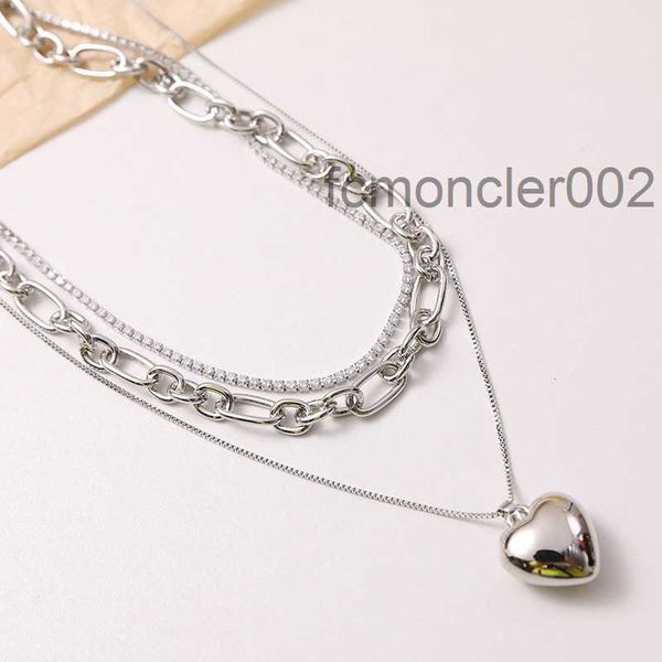 Collier de créateur Nouvelle mode 18K Love Love Multi-Layed Diamond Collar Collar Temperament Temperament Pendant Collier Collier Collier Cadeaux Qher