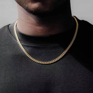 Collier de designer Nouveau or Sier Miami Colliers pour hommes de chaîne de liaison cubaine Hip Hop Gold Cha 80