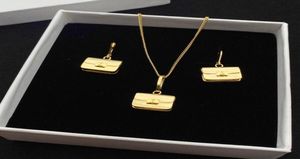 Designer ketting set oorbellen voor vrouwelijke luxe ontwerpers gouden ketting hanger oorbel mode jewelly cadeau met charm D2202181Z3464086