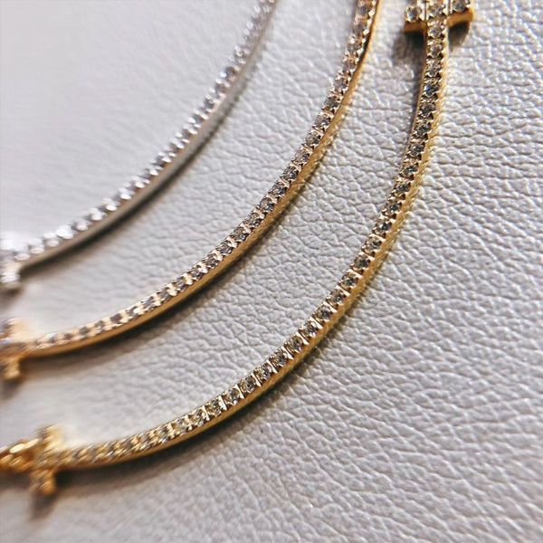 Collier de créateur sourire pendentif colliers pour femmes mode créateurs de bijoux or rose platine chaînes à maillons diamants anniversaire 296o