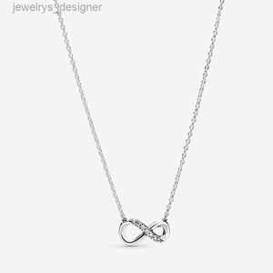 Designer ketting sprankelende oneindige hanger voor echte sterling sier bruiloft sieraden voor vrouwen vriendin cadeau cz diamanten kettingen met