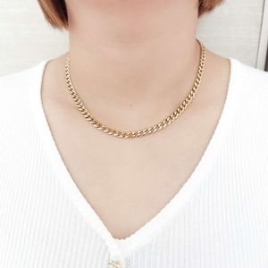 Designer ketting roestvrijstalen metalen sieraden fabrieksfabriek modieuze klassiek duurzaam waterdichte niet -vervagende meerdere modellen Cubaanse nk flat chain ketting