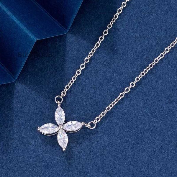 Collier de créateur Sterling Sier pour femmes, trèfle à quatre feuilles, œil de cheval, Seiko, mode, niche légère, clavicule haut de gamme