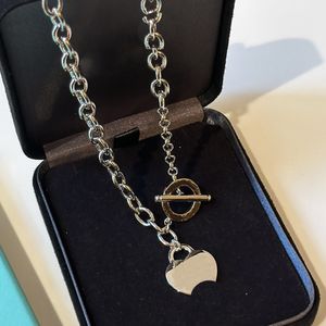 Designer ketting T goud hart sterling zilveren luxe sieraden roos goud valentijnsdag geschenk Jowery for Women Girls With Box