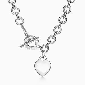 Collar de diseñador Tiffanyjewelry Cabello de corazón Joyas de lujo Diseño de diseño de oro Rosa Valentín Joyería de regalo