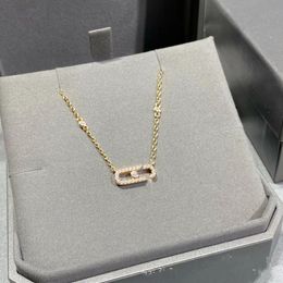 Collar de diseño con diamantes para mujer con caja Lujo clásico Plata de Ley 18K chapada en oro reproducciones oficiales Never fade regalo para novia