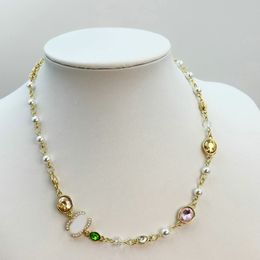 Collier de créateur pour femmes, pull en perles, mode dame, fête de mariage, bijoux en cristal, chaînes ras de cou, colliers pour femmes