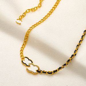 Colliers de créateurs de haute qualité pendentif plaqué or collier en acier inoxydable chaîne femmes cristal marque lettre bijoux de mariage cadeau de Noël