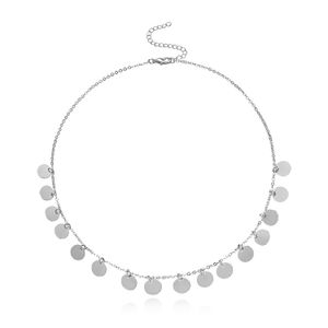 colliers de créateurs jewlery paillettes circulaires pendentif chaîne de clavicule collier mode simple dames créatives collier en alliage Saint Valentin Thanksgiving Day 01