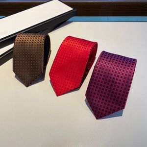 Designer NecTies Mens Neck Ties Fashion Necities Letter Print Business Leisure Cravat Silk Luxury Top Kwaliteit met originele doos