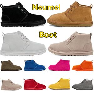 Designer Neumel Mini Bottes à plateforme de neige Tazz Tasman Bottines Chaussures Courtes Mode Châtaigne Triple Noir Blanc Berry Hiver Garder au chaud Laine Bottines en cuir véritable 35-44