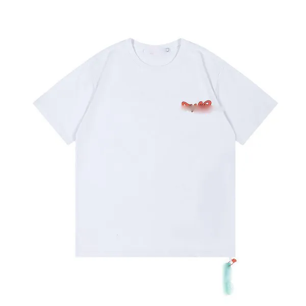 Designer New 2023 Luxurys Offes Vêtements Hommes Femmes Loose Tees Tops marque de mode Casual Street graffiti Shirt Sweatshirt femmes Hommes Blanc Taille Européenne T-shirts