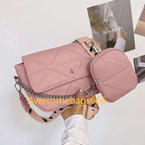 Diseñador Nuevo 2023 Bolsas de hombro Tarde Monederos baratos Marca de moda Super Fengxiang Cadena de bloqueo Solo oblicuo Span Net Red Pequeño cuadrado Bolsa para mujer