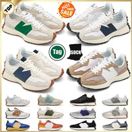 Diseñador NUEVO 327 zapatillas para correr para hombres Salt Sea Saltge Vintage Beige Leopard Leopardo Estampado Blanco Naranja Naranja para mujeres Tamaño de zapatillas 36-45