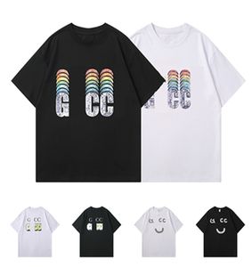 Designer nouvelle couleur lettre imprimée noir et blanc T-shirt de haute qualité décontracté mode sport T-shirt ample M-3XL