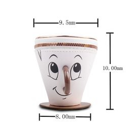 Designer-Nieuwe Creatieve Cartoon Cup Vorm Designer Munt Portemonnee PU Mini Munt Pouch Mannen Dames Rits Open Clutch Wallet Fashion Sleutel Pouch