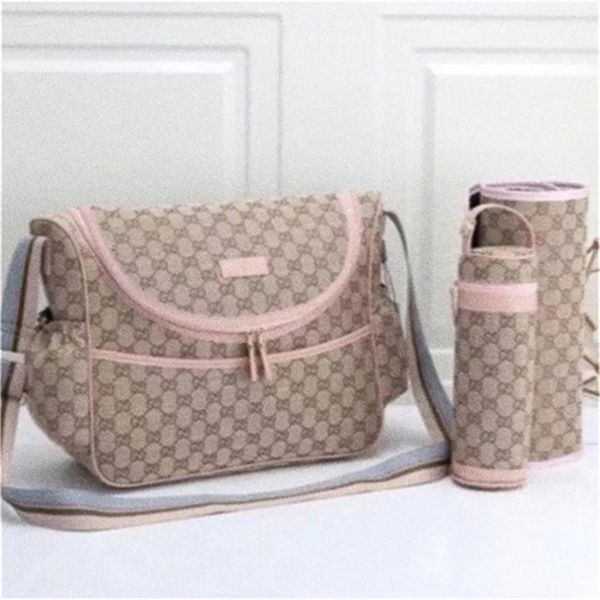 Diseñador NUEVO Fashion PU Leather with Change Pad Organizer Baby Paver Bag Mommy Daddy Mochila