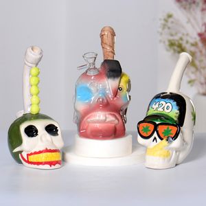 Designer nieuwe Heady Waterpijpen keramische Water Bongs Roken Waterleidingen Beaker Bong Percolator 3D keramische Hand Made