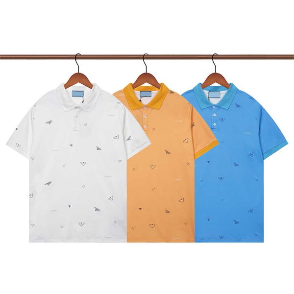 Designer-Poloshirt für neue Herren, amerikanisches Mode-Dreiecksmuster, Straßenmarken-Shirt, kostenloser Versand, T-Shirt-Größe M-XXXL