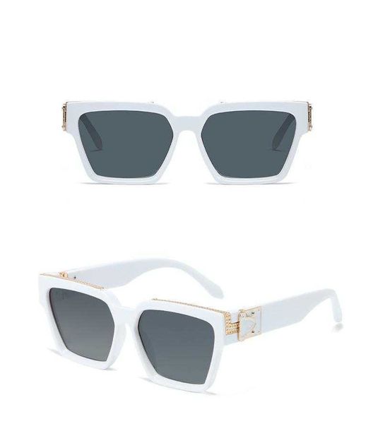 Gafas de sol cuadradas para mujer de diseñador New Men's Punk Fashion People's para mujer, gafas de sol verdes para bicicleta