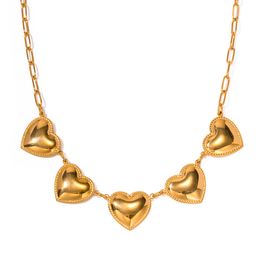 Designer New Peach Heart Collier pour femmes plaqué 18k Gold en acier inoxydable suspendu coeur de mariage Couple Bijoux Livraison gratuite