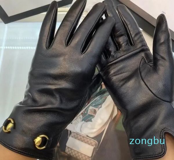 Nouveaux gants en peau de mouton de styliste pour femmes, mode d'extérieur, gants en cuir pour écran tactile chaud, vente en gros