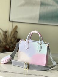 Diseñador New Spring Inn The City On Go Pm Sunrise Pastels M59856 Bolsos cruzados de hombro en color rosa pastel 7A La mejor calidad