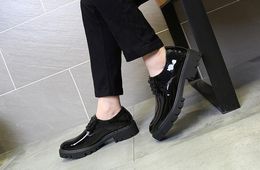 Diseñador-Nueva primavera zapatos de vestir para hombre mocasines negros de lujo zapatos de baile de boda talla zapatos casuales tamaño 38-43 253
